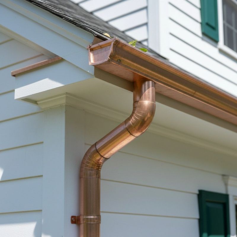 Copper Downspout Replacement